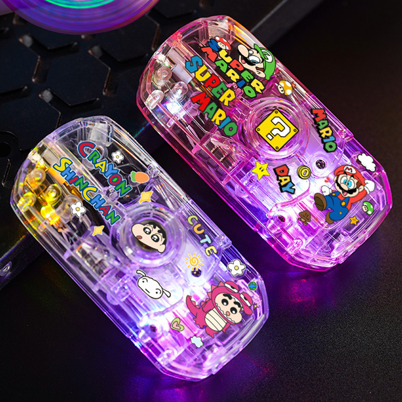 Rotating Glowing Gyro Folding Windproof Creative Transparent Lighter