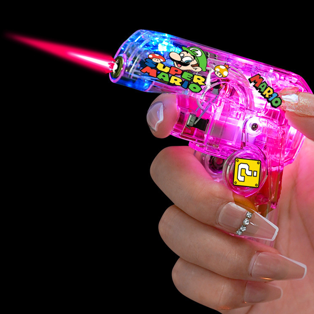 Rotating Glowing Gyro Folding Windproof Creative Transparent Lighter