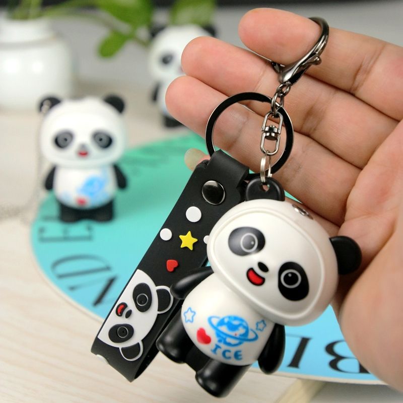 Panda figure lighter with pink flame