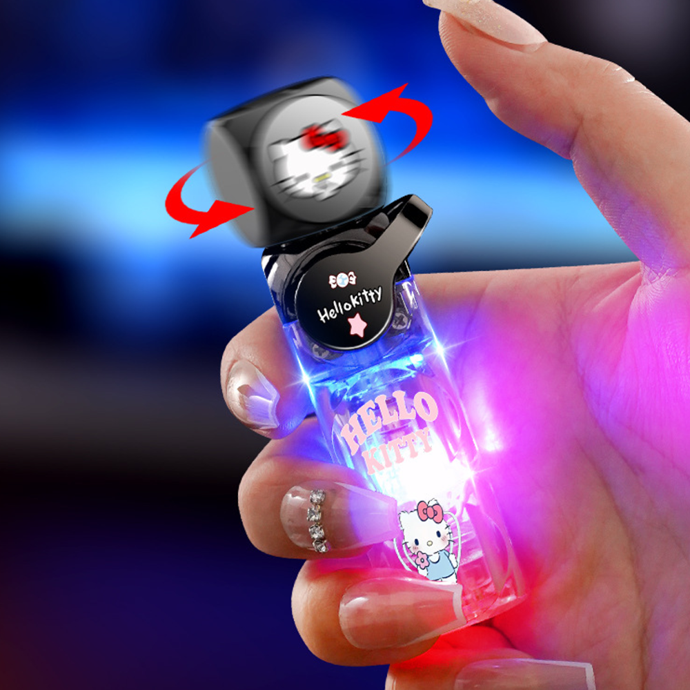 Transparent Dice Windproof Lighter Creative Toy
