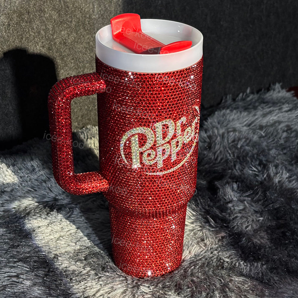 40oz Dr Tumbler Studded With Diamonds 🚢Free Shipping🚢