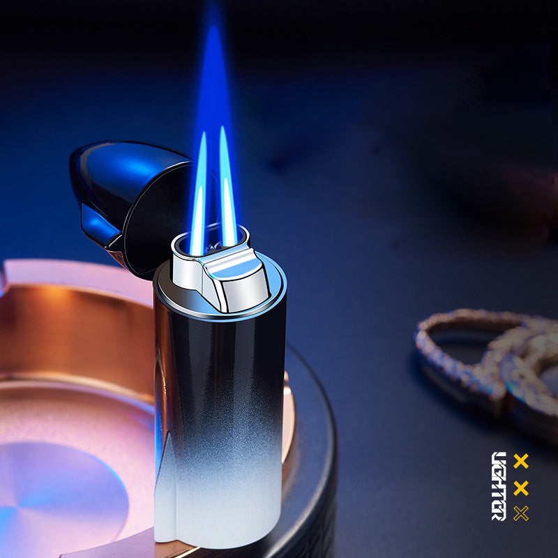 Double direct-flush lighter strong fire cigar special with cigar cutter