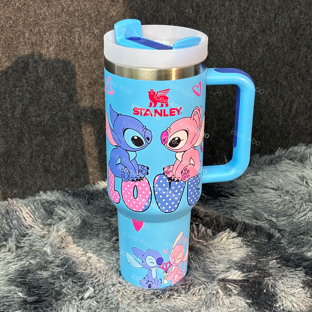 40oz Blue Happy Stitch Tumbler 🚢Free Shipping🚢
