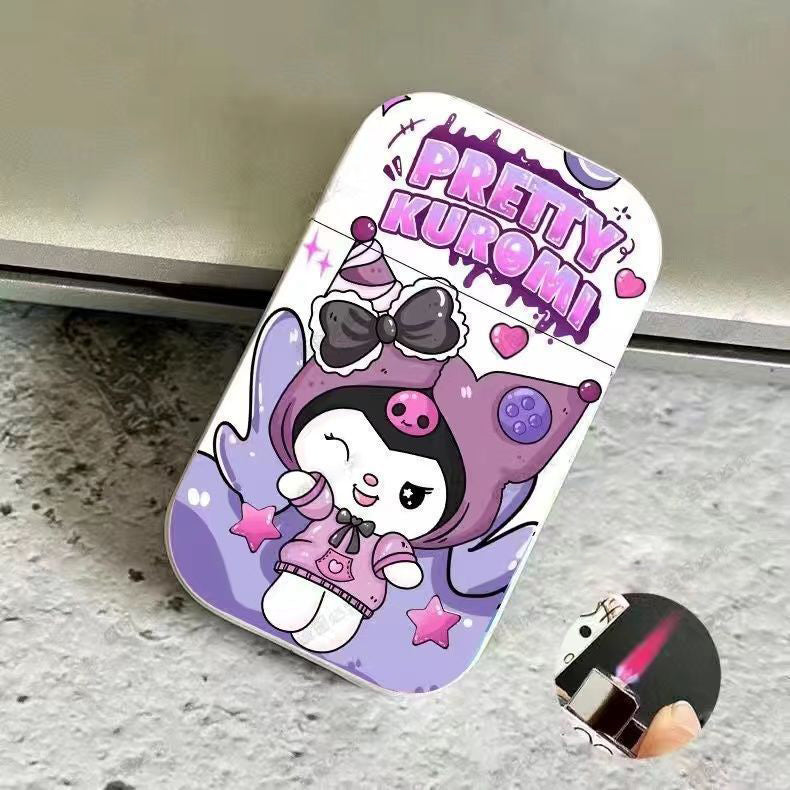 Cute Pink Flame Windproof Inflatable Lighter