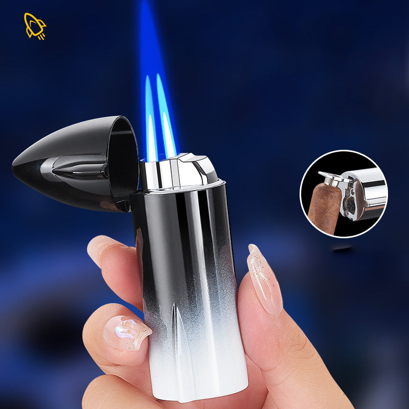Double direct-flush lighter strong fire cigar special with cigar cutter