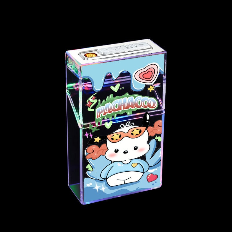 Cute cartoon cigare case with igniter device 20Pcs Ordinary Cigare Case with flashing