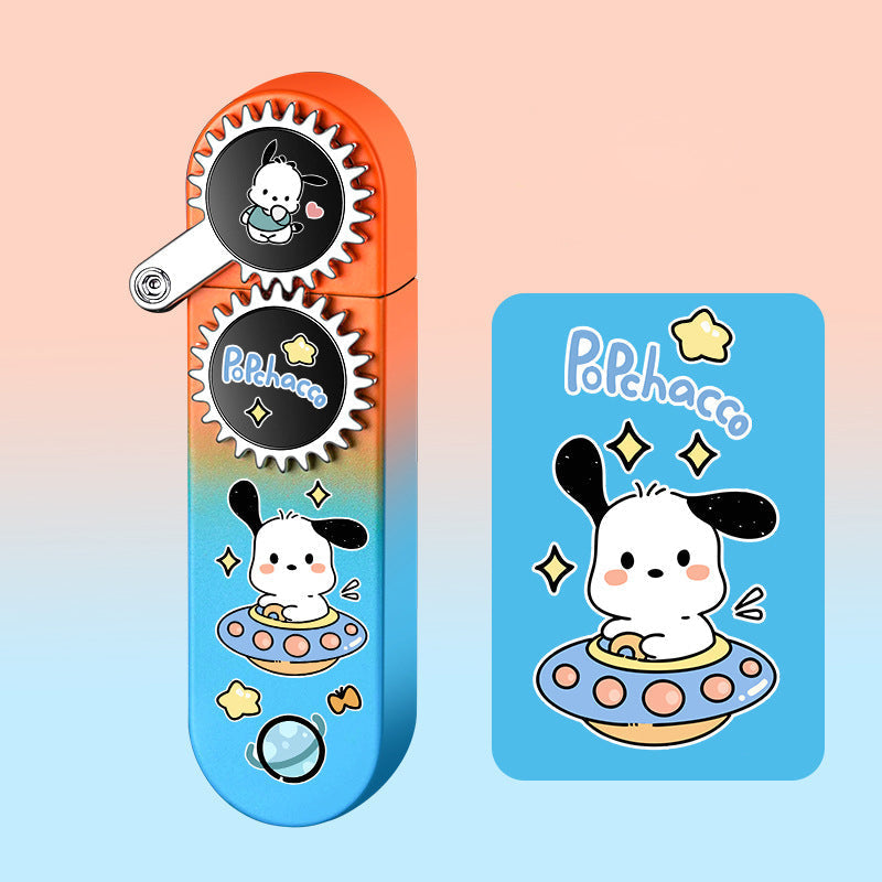 Sanrio cute cartoon lighter, refillable windproof lighter with pink flame