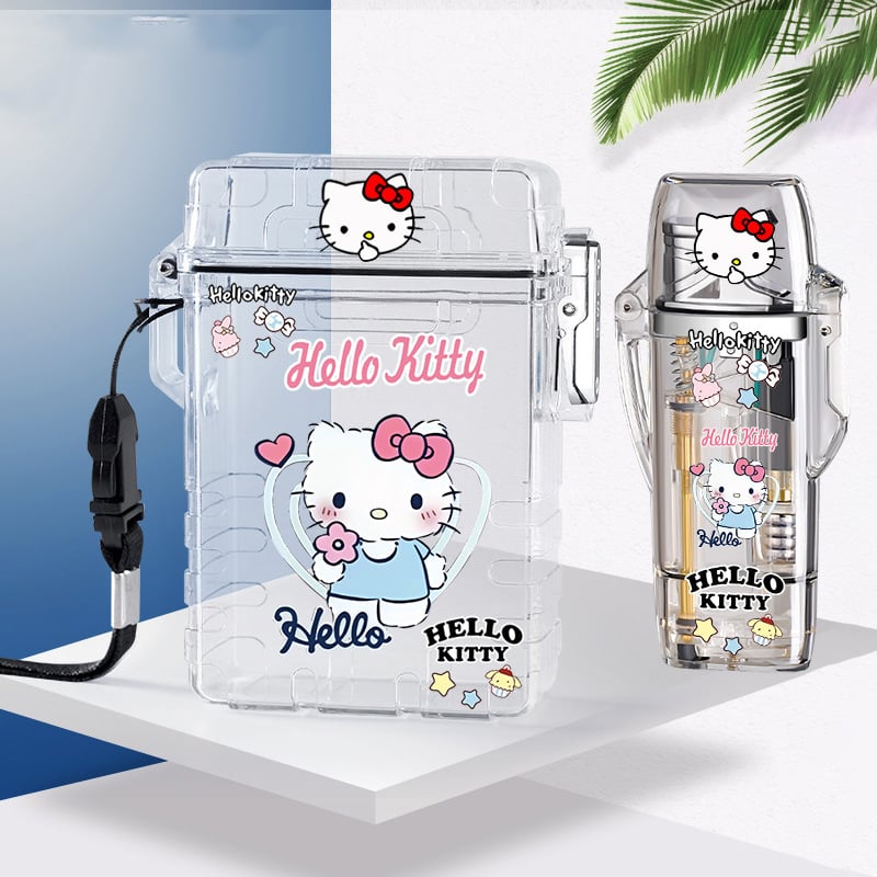 Cute cartoon lighter / case and flash lighter windproof colorful flame lighter