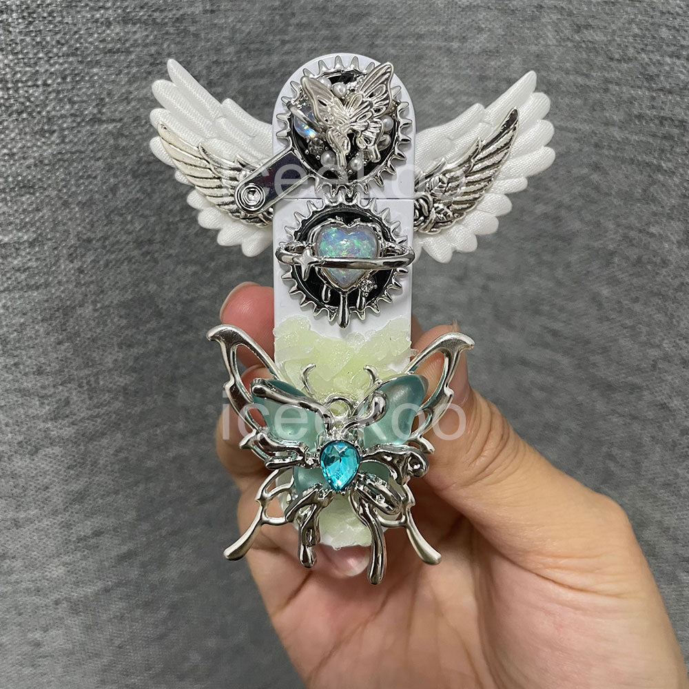 Handmade DIY Inflatable Lighter Luminous Butterfly Angel