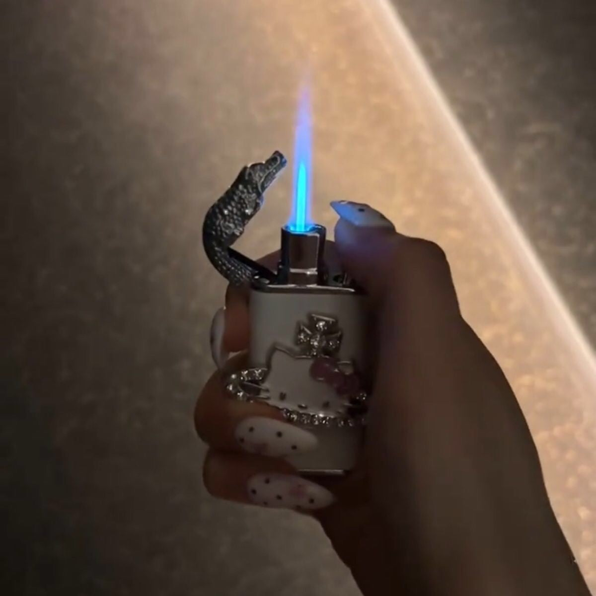 Handcrafted Double Fire Kitty Inflatable Lighter