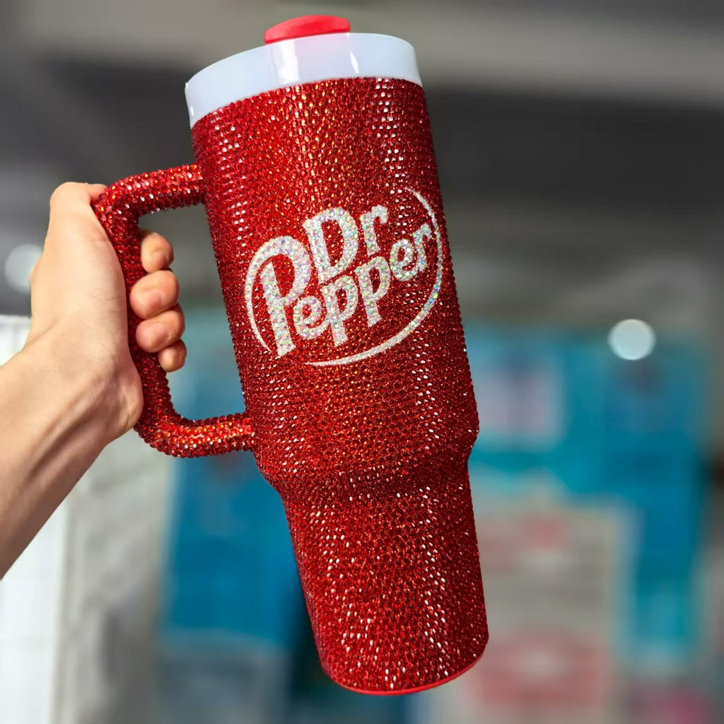 40oz Dr Tumbler Studded With Diamonds 🚢Free Shipping🚢