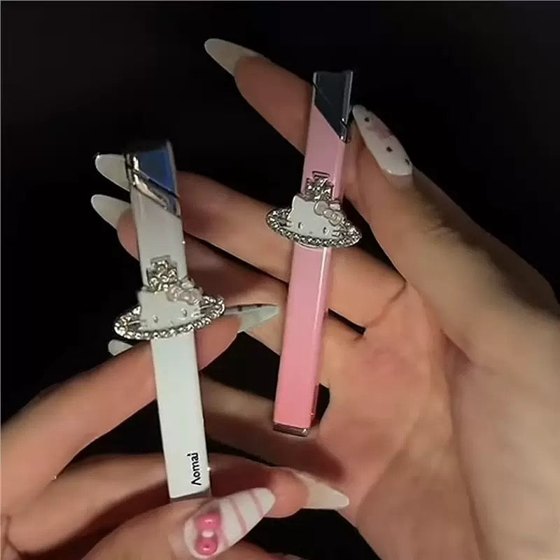 Handmade Saturn Hello Kitty Small Thin Strip Lighter