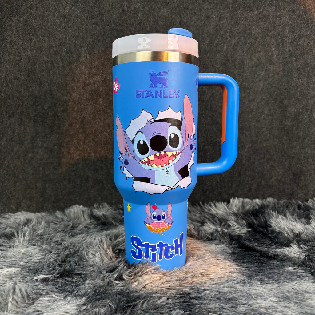 40oz Blue Happy Stitch Tumbler 🚢Free Shipping🚢