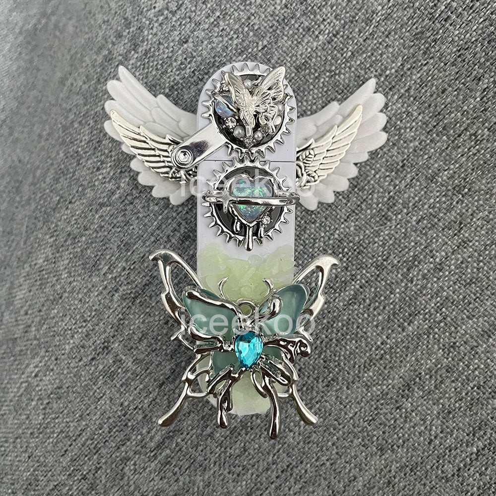 Handmade DIY Inflatable Lighter Luminous Butterfly Angel