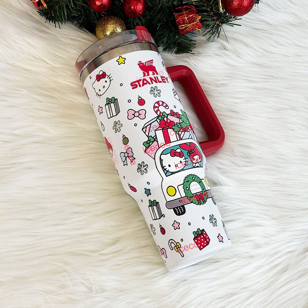 40oz Christmas Kitty Tumbler 🚢Free Shipping🚢