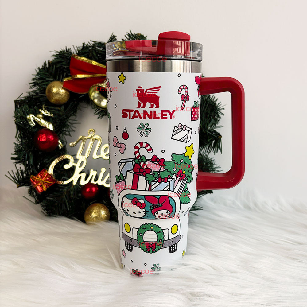 40oz Christmas Kitty Tumbler 🚢Free Shipping🚢
