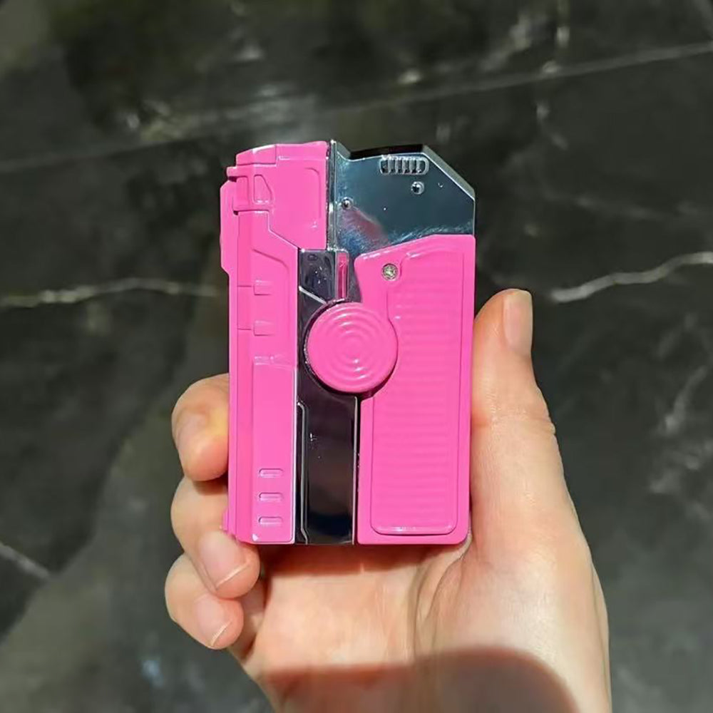 Folding Fingertip Gyro Windproof Inflatable Laser Lighter