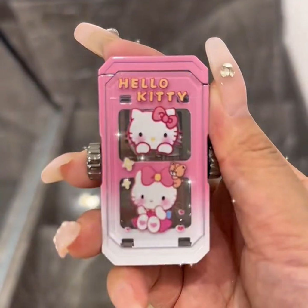 Rotatable decompression high-end windproof lighter marquee cute inflatable lighter