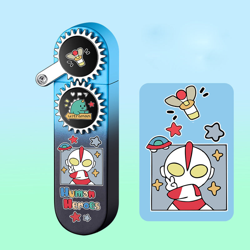 Sanrio cute cartoon lighter, refillable windproof lighter with pink flame